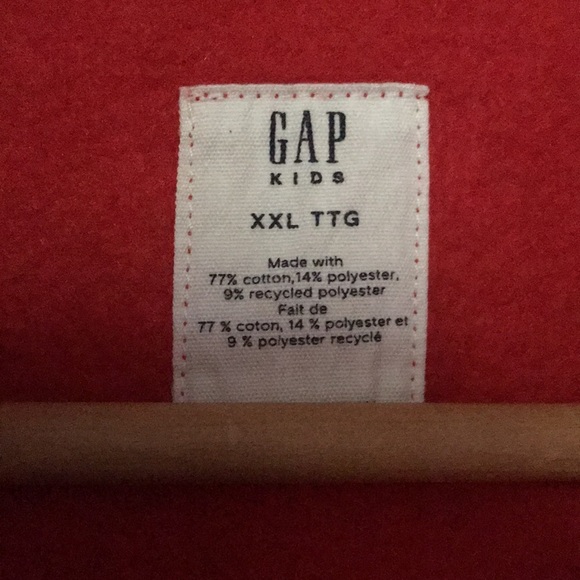 GAP kids xxl red zip up sweater - Picture 2 of 5